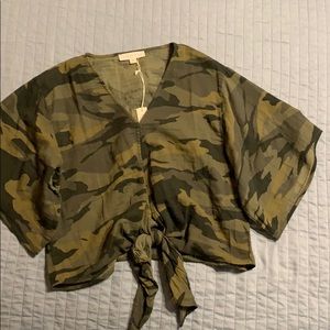Lovestitch camo kimono top